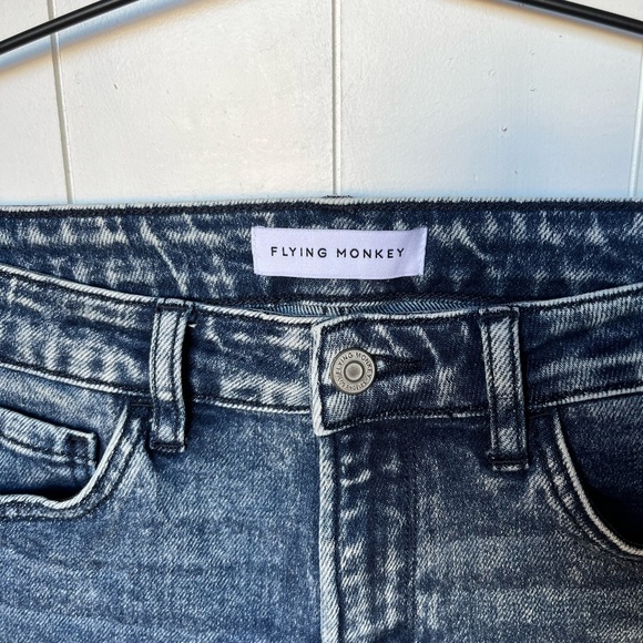 Flying Monkey Blue Skinny Jeans with Vintage Acid Wash - Picture 2 of 10